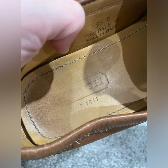 Coach men's caramel brown loafers, size 9.5 - Picture 16 of 16